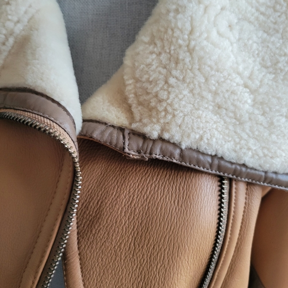 Burberry Blue Label Shearling Aviator Jacket - Picture 12 of 16